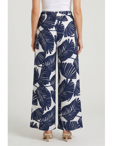 GM by Gai Mattiolo pantalone a fantasia palme GM4017 [2d799b97]