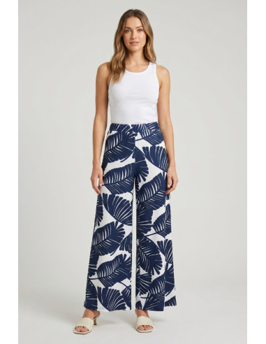 GM by Gai Mattiolo pantalone a fantasia palme GM4017 [9a645a93]