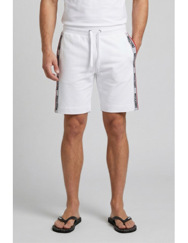 Moschino bermuda in cotone stretch con bande logate V1A6885-4409 [19555900]