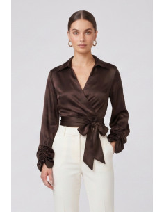 Maidoma blusa incrociata in misto viscosa PE26F183/MA8444 [9173a037]