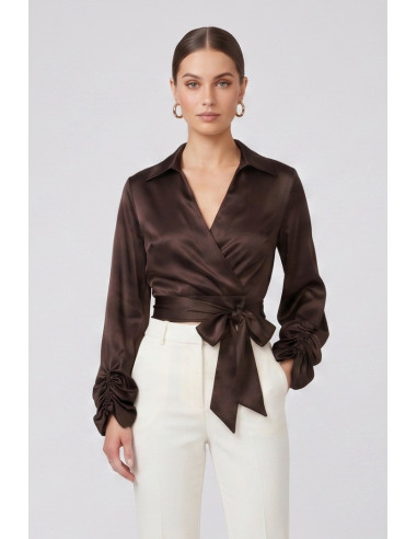 Maidoma blusa incrociata in misto viscosa PE26F183/MA8444 [9173a037]