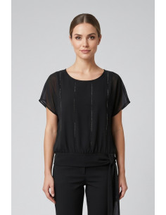 PDK blusa con strass e fusciacca 3297P4591 [3b3f7f5c]