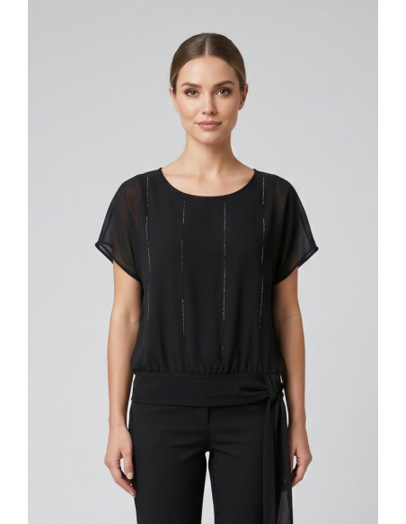 PDK blusa con strass e fusciacca 3297P4591 [3b3f7f5c]