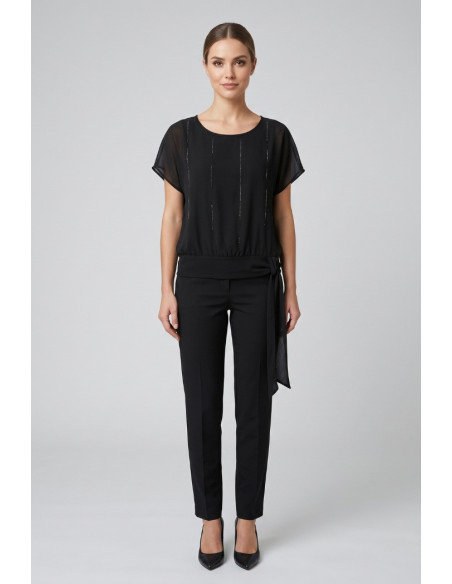 PDK blusa con strass e fusciacca 3297P4591 [5504fd55]