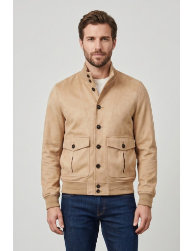 Markup bomber lupetto con chiusura a bottoni mk694010 [0983e772]