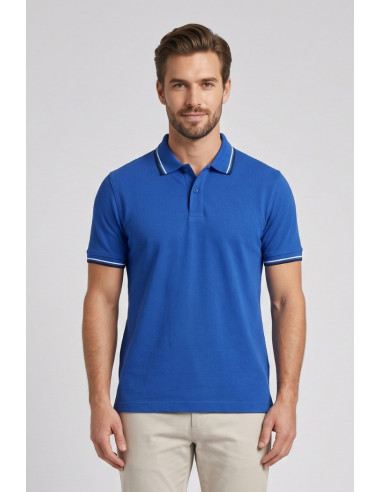 Guy polo in piquet di cotone Cabrio717t-pc M49902 [a09e398f]