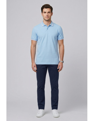 Guy polo in piquet con contrasti Cabrio781-pc M49903 [a18ed391]