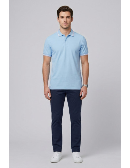 Guy polo in piquet con contrasti Cabrio781-pc M49903 [a18ed391]