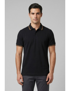 Guy polo in piquet con contrasti Cabrio781-pc M49903 [77fb23c1]