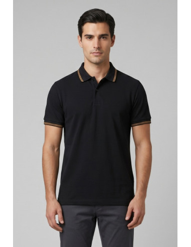Guy polo in piquet con contrasti Cabrio781-pc M49903 [77fb23c1]