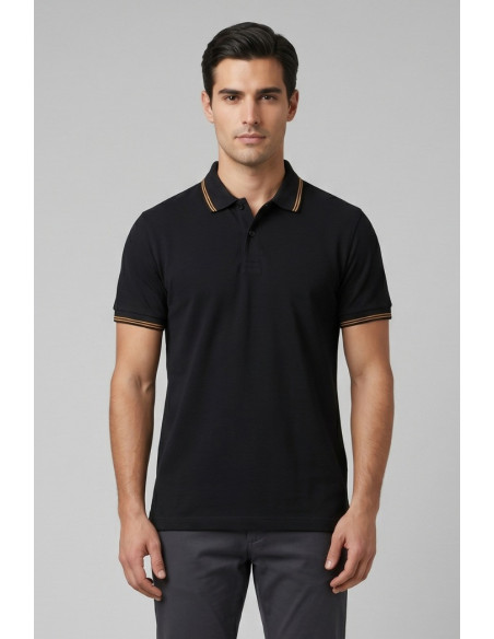Guy polo in piquet con contrasti Cabrio781-pc M49903 [77fb23c1]