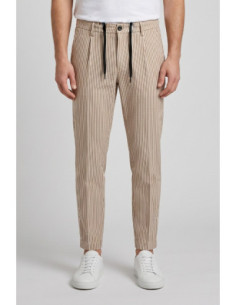 Markup pantalaccio in cotone a righe con pences mk295154 [4421f009]