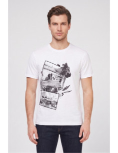 Markup t-shirt in cotone fiammato con orli vivi mk491070 [4133f504]