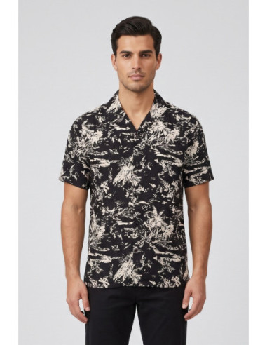Markup camicia in viscosa con collo riviera MK693053 [eabf648e]