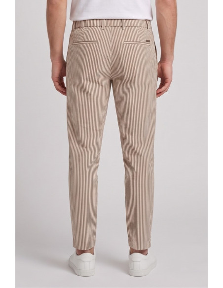 Markup pantalaccio in cotone a righe con pences MK295154 [9d07b304]