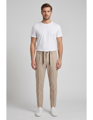 Markup pantalaccio in cotone a righe con pences MK295154 [2a1a7200]