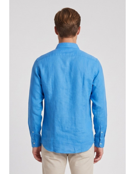 Markup camicia colletto francese in lino MK13003 [eda220e5]