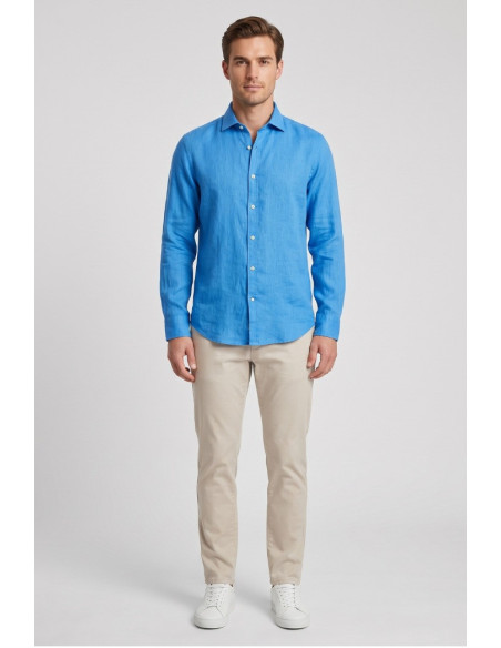 Markup camicia colletto francese in lino MK13003 [5abfe1e1]