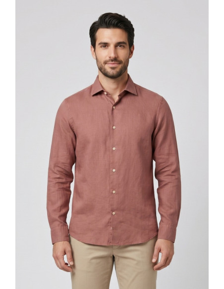 Markup camicia colletto francese in lino MK13003 [a98af8da]