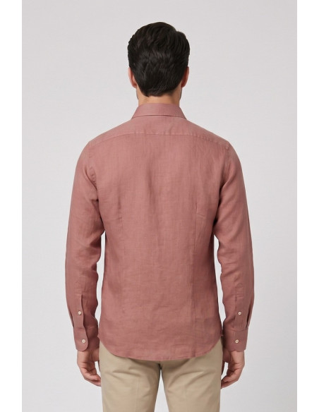 Markup camicia colletto francese in lino MK13003 [70acbbd7]