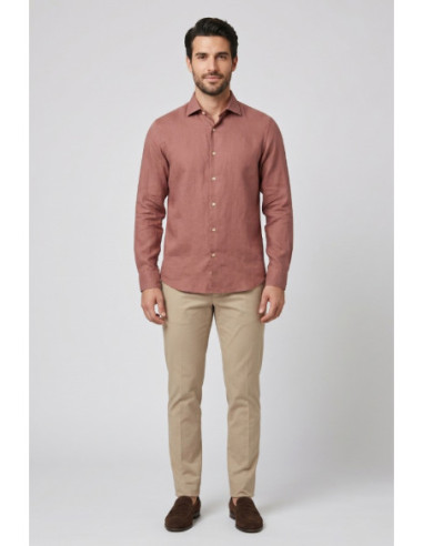 Markup camicia colletto francese in lino MK13003 [c7b17ad3]