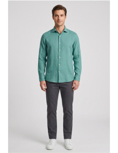 Markup camicia colletto francese in lino MK13003 [64878ec0]