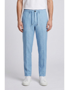 Markup pantalone con laccio in lino MK15109 [8c08fadd]