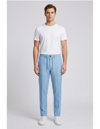 Markup pantalone con laccio in lino MK15109 [e23378d4]