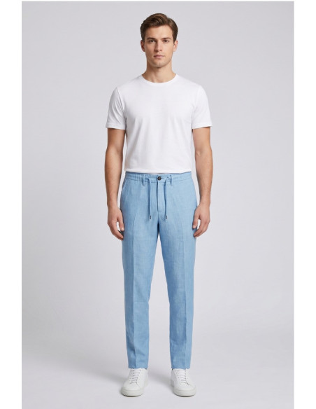 Markup pantalone con laccio in lino MK15109 [e23378d4]