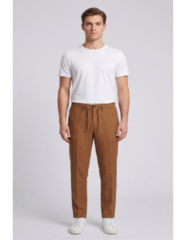 Markup pantalone con laccio in lino MK15109 [6c407e80]