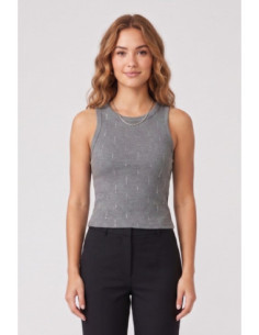Blash canotta in cotone stretch con dettagli lurex BS1710600 [038f1fb6]