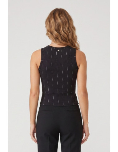 Blash canotta in cotone stretch con dettagli lurex BS1710600 [82245a86]