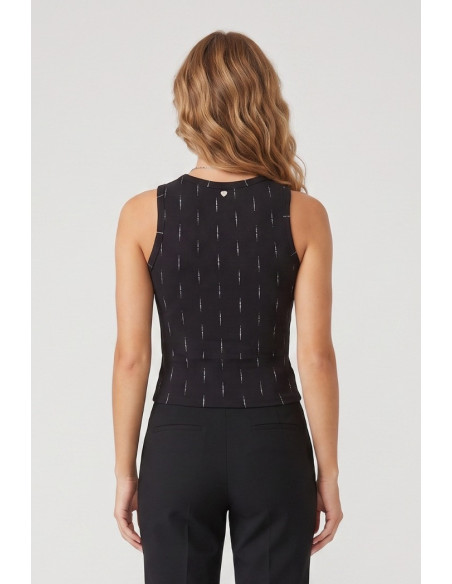 Blash canotta in cotone stretch con dettagli lurex BS1710600 [82245a86]