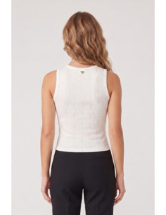 Blash canotta in cotone stretch con dettagli lurex BS1710600 [32616a42] 2
