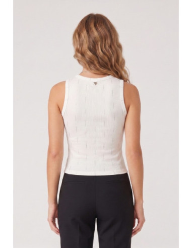 Blash canotta in cotone stretch con dettagli lurex BS1710600 [eb47294f]