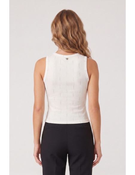 Blash canotta in cotone stretch con dettagli lurex BS1710600 [eb47294f]