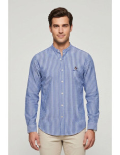 Beverly Hills Polo Club camicia rigata in misto cotone e lino PACIFIC [20b3e9c9]