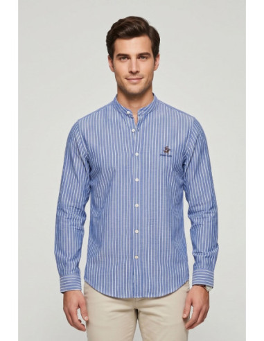 Beverly Hills Polo Club camicia rigata in misto cotone e lino PACIFIC [20b3e9c9]