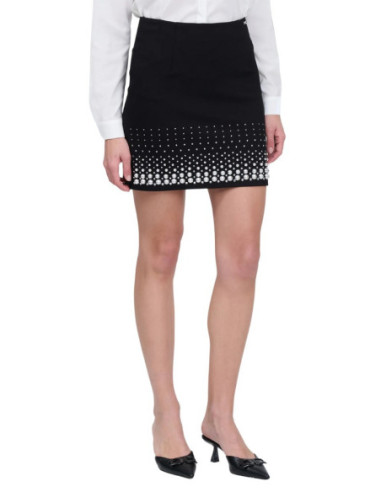 Influencer gonna in misto viscosa con perle e strass 03AB117 [f9b7b3cd]