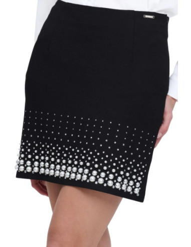 Influencer gonna in misto viscosa con perle e strass 03AB117 [2091f0c0]