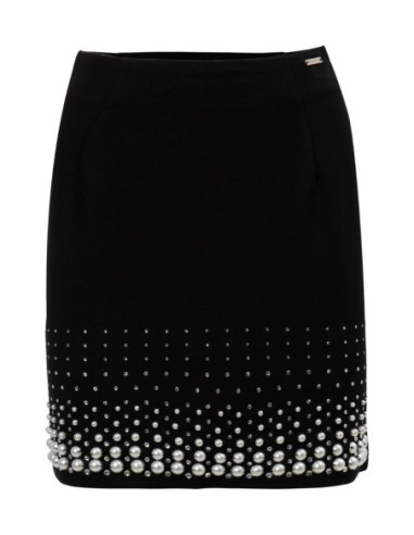 Influencer gonna in misto viscosa con perle e strass 03AB117 [25c1b7de]