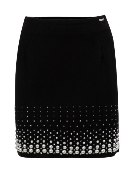 Influencer gonna in misto viscosa con perle e strass 03AB117 [25c1b7de]