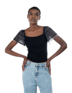 Influencer t-shirt con scollo bardot 03AB135 [0a640ac5]