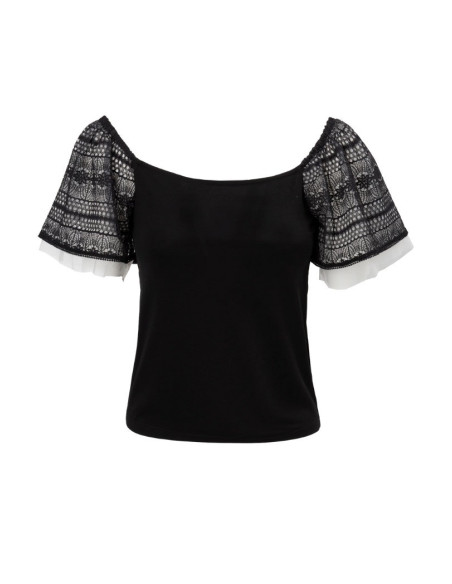 Influencer t-shirt con scollo bardot 03AB135 [610fcfd2]