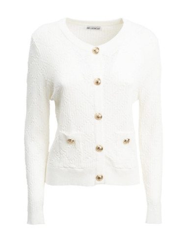 Influencer cardigan girocollo con bottoni oro 03H93722 [4813ab9d]