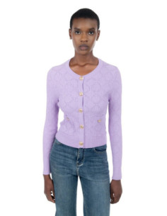 Influencer cardigan girocollo con bottoni oro 03H93722 [7afd6fb9]