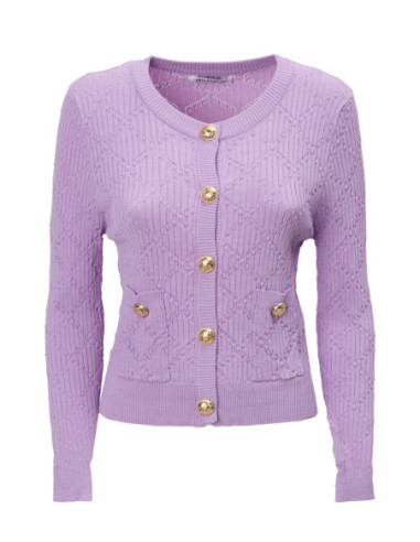 Influencer cardigan girocollo con bottoni oro 03H93722 [a68b6baa]
