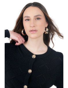 Influencer cardigan girocollo con bottoni oro 03H93722 [bf671702] 2