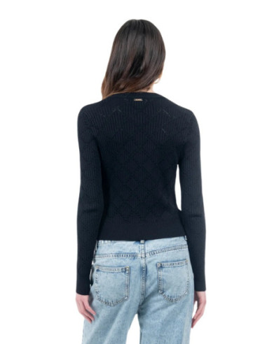 Influencer cardigan girocollo con bottoni oro 03H93722 [d15c950b]