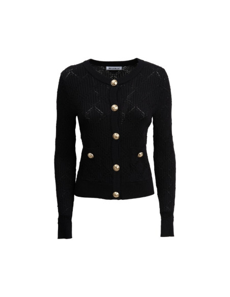 Influencer cardigan girocollo con bottoni oro 03H93722 [63111311]